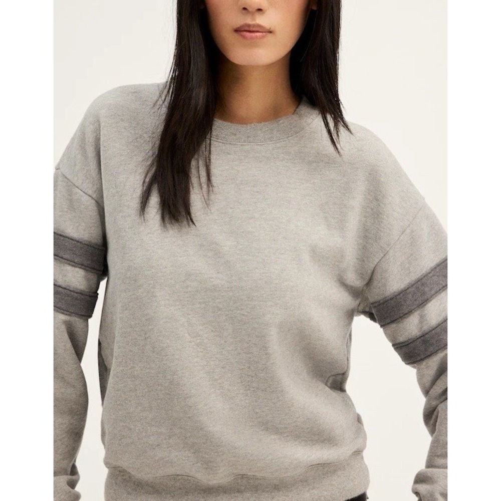Madewell Sweatshirt Small The McCarren Midweight Crewneck Gray Long